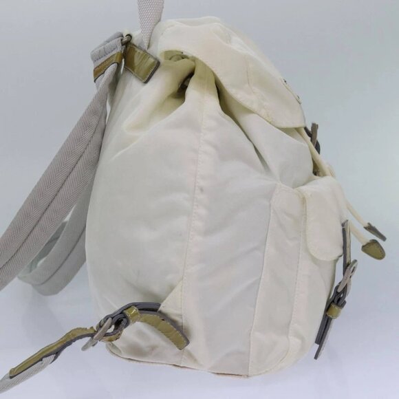 PRADA Backpack Nylon White Silver Auth 85291V - Picture 8 of 15